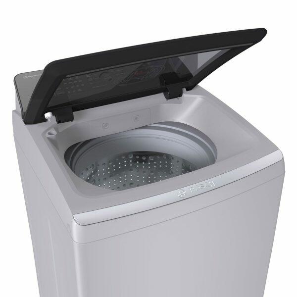 Bosch WOE802S7IN, 8 KG Fully Automatic Top Load Machine with Stainless Steel Drum and Digital Display, Silver
