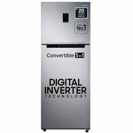 Samsung 385L 3 Star Double Door Refrigerator (RT42C553ESL/HL, Clean Steel)