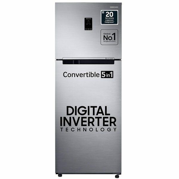 Samsung 385L 3 Star Double Door Refrigerator (RT42C553ESL/HL, Clean Steel)