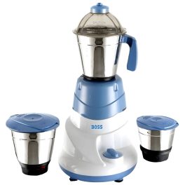 Boss B222, 500 Watt 3 Jar Mixer Grinder with 3 Variable Speed and 18000 RPM, Blue/White