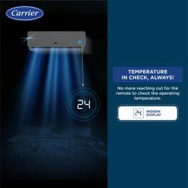 Carrier 18K 3S Kurve, 1.5 Ton 3 Star Inverter Split AC with 6-in-1 Convertible and Copper Compressor, White