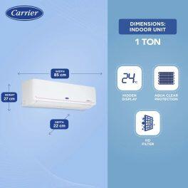 Carrier 18K 3S Kurve, 1.5 Ton 3 Star Inverter Split AC with 6-in-1 Convertible and Copper Compressor, White