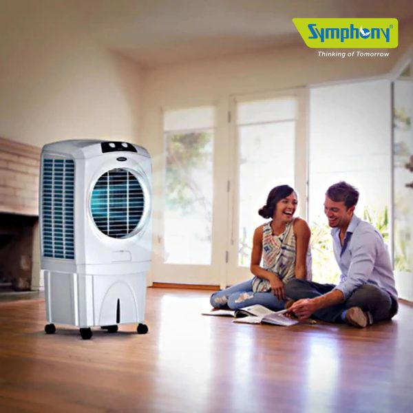 Symphony Siesta 95 Desert Cooler with Honeycomb Pad & Fan, White