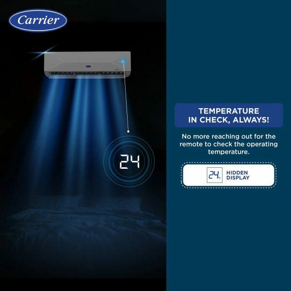 Carrier 12K 5S Xcel Lumo 1 Ton 5 Star Inverter Split AC with Wi-Fi & 6-in-1 Convertible, White