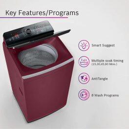 Bosch 10 KG Fully Automatic Topload (WOI104MOIN, Maroon)