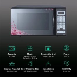 Panasonic CT64MBFDG, 27 Litre Convection Microwave with Touch Key Pad and Timer Function, Black