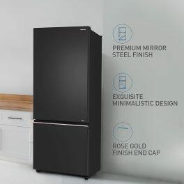 Panasonic 357L 2Star Bottom Mount Refrigerator (NR-BK418BQKN,Diamond Black)