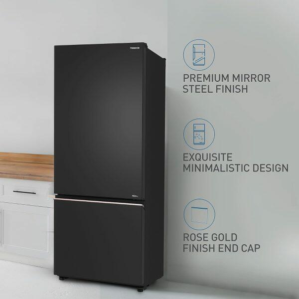 Panasonic 357L 2Star Bottom Mount Refrigerator (NR-BK418BQKN,Diamond Black)
