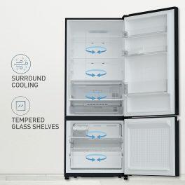 Panasonic 357L 2Star Bottom Mount Refrigerator (NR-BK418BQKN,Diamond Black)