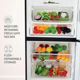 Panasonic 357L 2Star Bottom Mount Refrigerator (NR-BK418BQKN,Diamond Black)