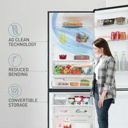 Panasonic 357L 2Star Bottom Mount Refrigerator (NR-BK418BQKN,Diamond Black)
