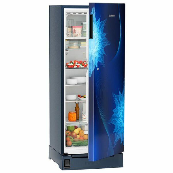Liebherr DFPLMC 2021, 202L 3 Star Inverter, Direct Cool Single Door Refrigerator, 20 Years Warranty on Compressor, Freezer 22 L, Blue Mystic