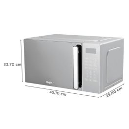 Haier HIL2001CSSH, 20 Litre Convection Microwave Over with Mirror Glass Design and 66 Auto Cook Menu, Silver