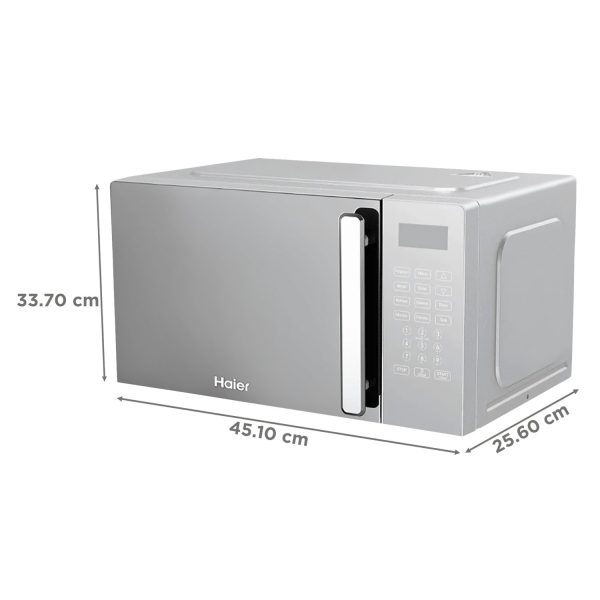 Haier HIL2001CSSH, 20 Litre Convection Microwave Over with Mirror Glass Design and 66 Auto Cook Menu, Silver