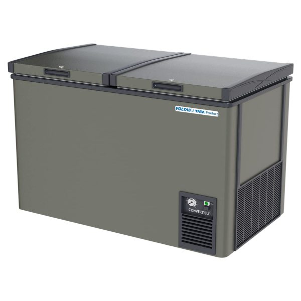 Voltas CVF320 Hard Top Convertible Deep Freezer with 4 Star, Grey