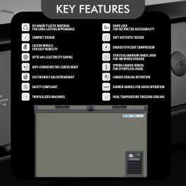 Voltas CVF320 Hard Top Convertible Deep Freezer with 4 Star, Grey