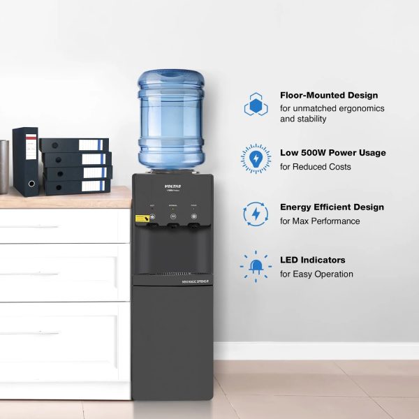 Voltas Pearl RB, Water Dispenser with 20 Litre Refrigerator with 3 Tap Cold, Hot and Normal, Black