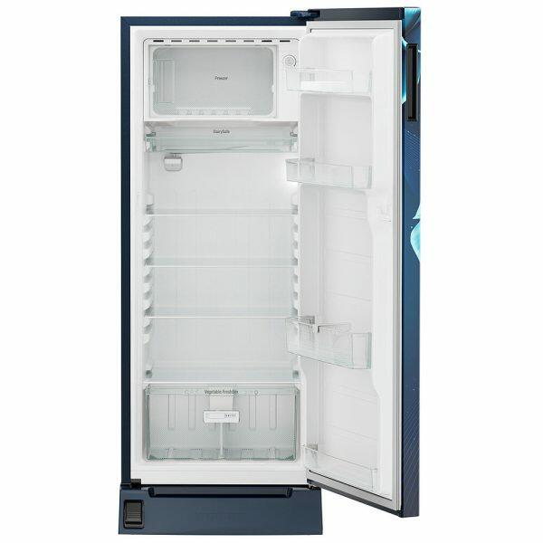 Liebherr DFPiDC 2221, 222 L in 3 star Pure Single-door refrigerator with iCoolTouch UI,Handsfree, Foot Pedal, Base Drawer, 20 Years Warranty on Compressor, Blue Divine