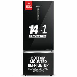 Haier 445 Litre 2 Star Bottom Mount Refrigerator, Black Glass (HRB-4952CKG)