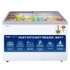 Haier HFC-300GM5 Double Door Glass Top Deep Freezer with 5 Star, White