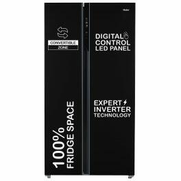 Haier 602 Litre Side By Side Refrigerator, Black Steel (HRS-682KS)