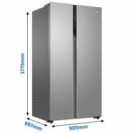 Haier 602 Litre Side by Side Refrigerator, Shiny Steel (HRS-682SS)