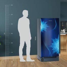 Liebherr DFPIME 2221, 222L 5 Star Inverter, Direct Cool Single Door Refrigerator, 20 Years Warranty on Compressor, Freezer 22 L, Blue Mystic