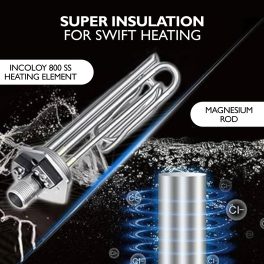 Haier EI3V-C1, 3 L 5 Star Instant Water Heater, 3 KW Water Geyser for Home No Weld Glass lined Tank, ABS Body, Indicating Light Advanced Multi-Layered Safety, High Rise Compatible, White-Blue