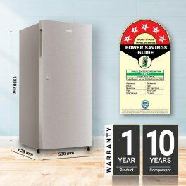 Haier 190 Litre 5 Star Single Door Refrigerator, Inox Steel (HRD-2105BIS)