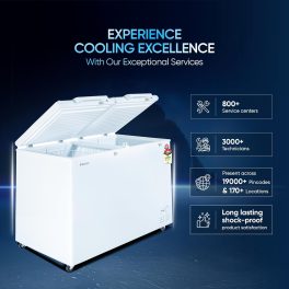 Haier HFC-400DM5 383 Litre Convertible Double Door Deep Freezer with 5 Star, White