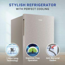 Haier 190 Litre 5 Star Single Door Refrigerator, Inox Steel (HRD-2105BIS)