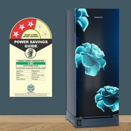 Liebherr DFPiDC 2221, 222 L in 3 star Pure Single-door refrigerator with iCoolTouch UI,Handsfree, Foot Pedal, Base Drawer, 20 Years Warranty on Compressor, Blue Divine