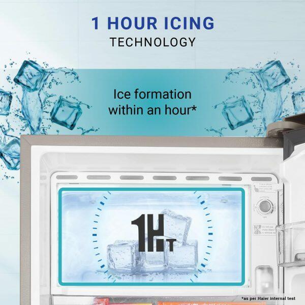 Haier 190 Litre 5 Star Single Door Refrigerator, Inox Steel (HRD-2105BIS)