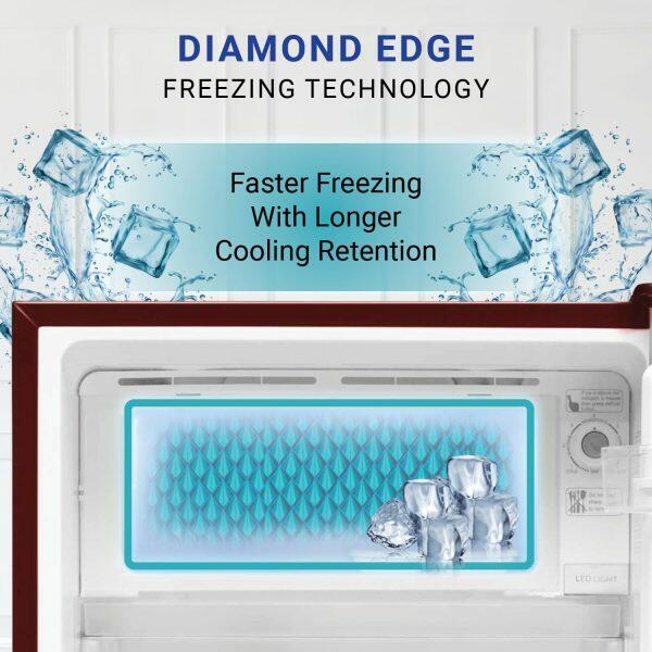 Haier 175 Litre 2 Star Single Door Refrigerator, Burgundy Red (HRD1962BBR)