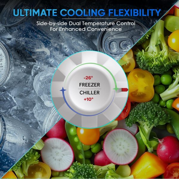 Haier HFC-385CM5, 385 Litre Combo Chest Freezer with Dual Condensor and Two Seperate Compartment with Upto 40% Energy Saving, White