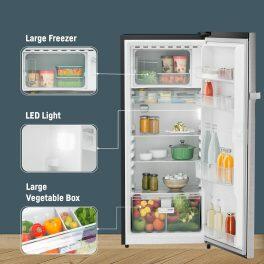 Liebherr DNBSIC 1911, 191L 3 Star Inverter, Direct Cool Single Door Refrigerator, 20 Years Warranty on Compressor, Freezer 22 L, Silver Steel