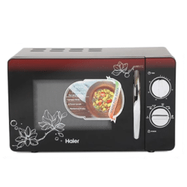 Haier HIL2001MFPH, 20 Litre Solo Microwave Oven with 6 Multi Power Level and Keep Warm Feature, Black