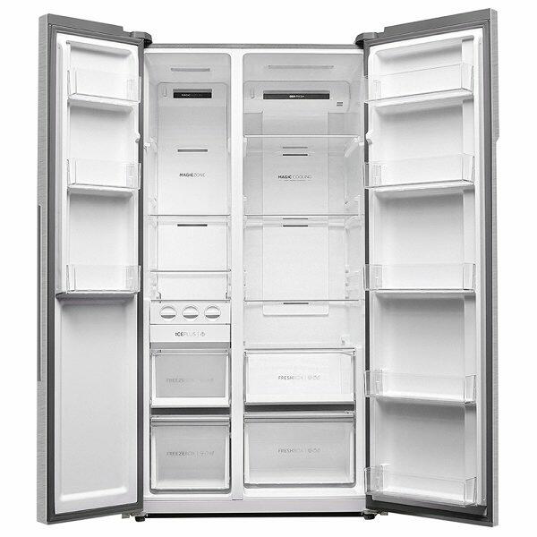 Haier 602 Litre Side by Side Refrigerator, Shiny Steel (HRS-682SS)