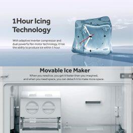 Haier 325 Litre 3 Star Bottom Mount Refrigerator, Brushline Silver (HRB-3753BBS)