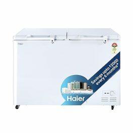 Haier HFC-400DM5 383 Litre Convertible Double Door Deep Freezer with 5 Star, White