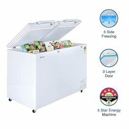 Haier HFC-400DM5 383 Litre Convertible Double Door Deep Freezer with 5 Star, White