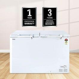 Haier HFC-400DM5 383 Litre Convertible Double Door Deep Freezer with 5 Star, White