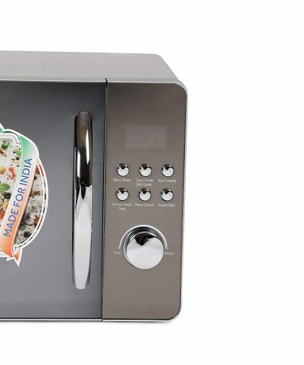 Haier HIL2001CSSH, 20 Litre Convection Microwave Over with Mirror Glass Design and 66 Auto Cook Menu, Silver