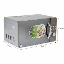 Haier HIL2001CSSH, 20 Litre Convection Microwave Over with Mirror Glass Design and 66 Auto Cook Menu, Silver