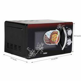 Haier HIL2001MFPH, 20 Litre Solo Microwave Oven with 6 Multi Power Level and Keep Warm Feature, Black