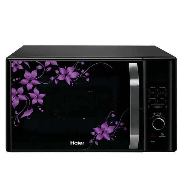 Haier HIL3001CBSH, 30 Litre Convection Microwave Oven with Low Temperature Cooking and 400 Auto Cook Menus, Black