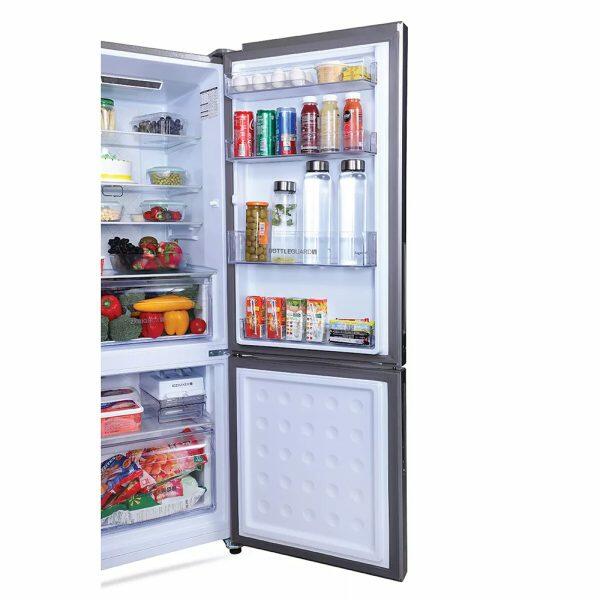 Haier 237 Litre 2 star Bottom Mount Refrigerator, Moon Silver (HRB-2872BMS)