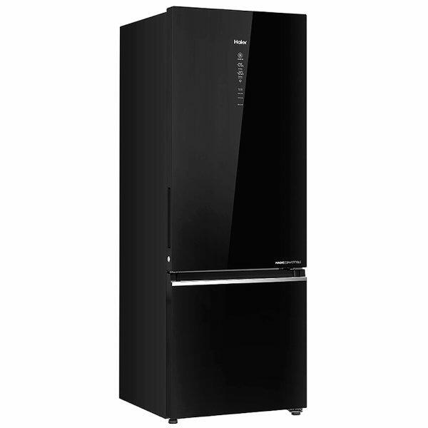Haier 445 Litre 2 Star Bottom Mount Refrigerator, Black Glass (HRB-4952CKG)
