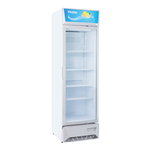 Haier HVC-425GHC Single Door Visi Cooler, White