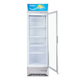 Haier HVC-425GHC Single Door Visi Cooler, White